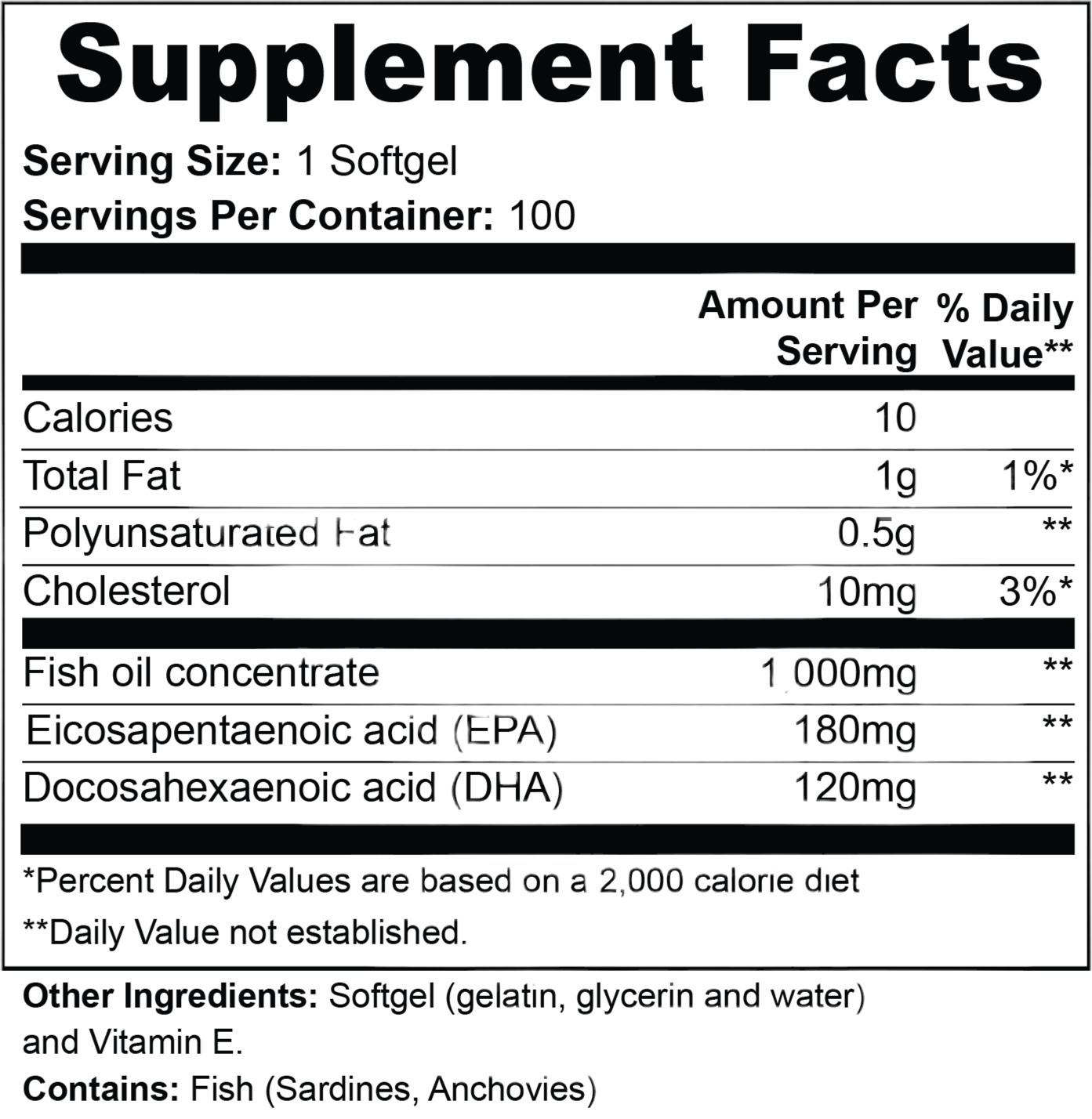 DRYVE Omega-3 Fish Oil