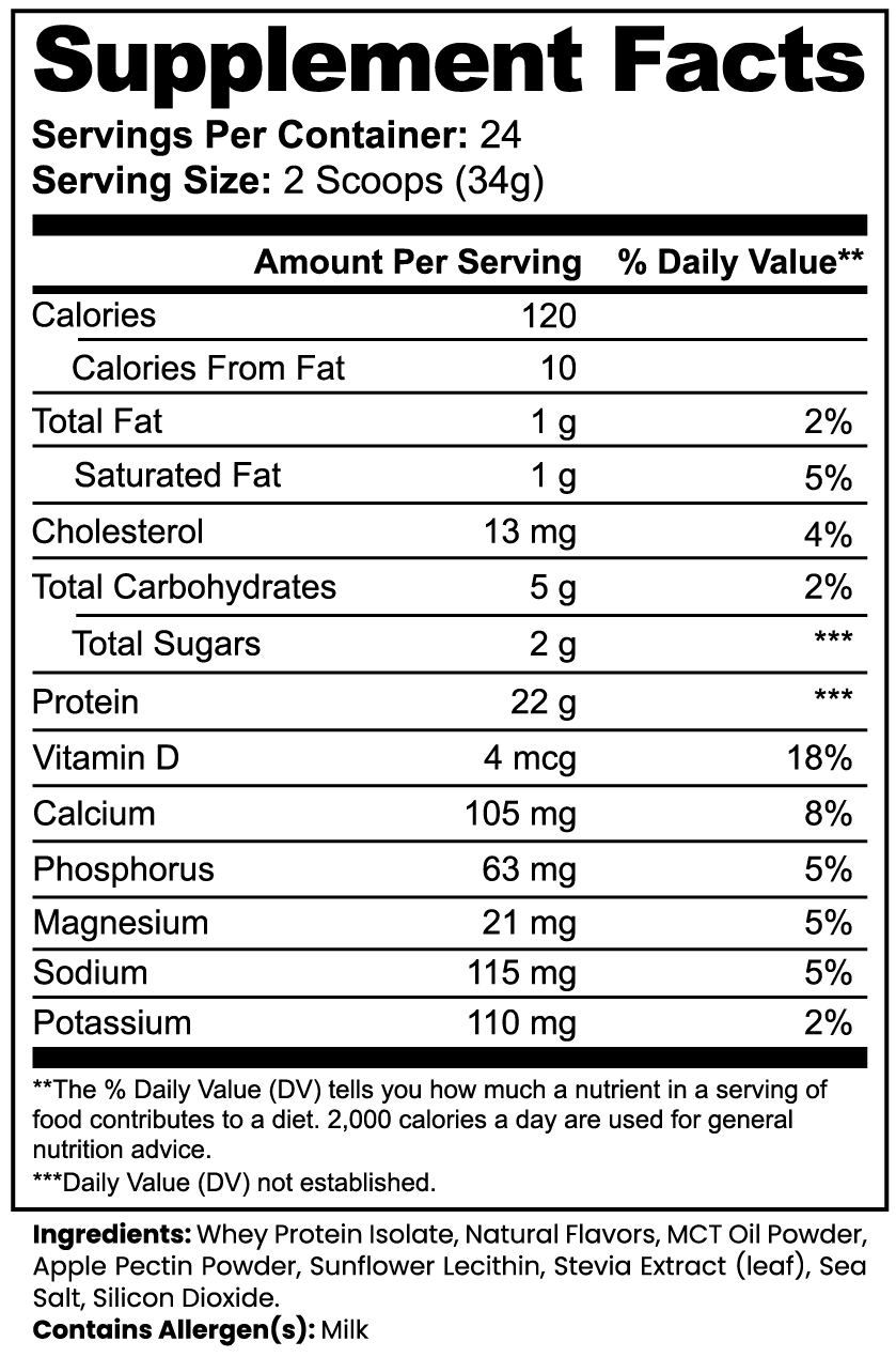 DRYVE Advanced 100% Whey Protein Isolate (Vanilla)